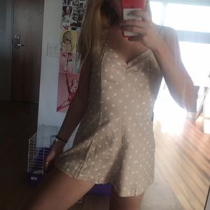 Very flattering polka dot romper - Mink Pink